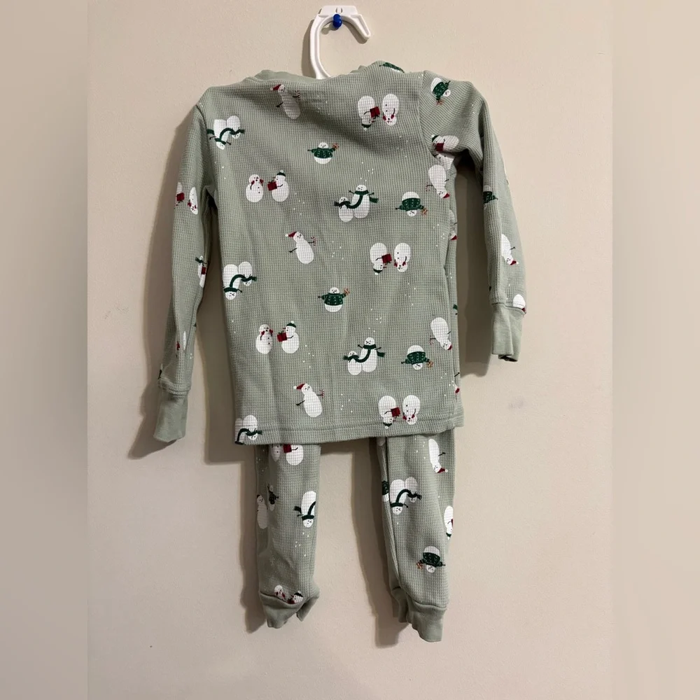 Carter's Christmas Pajamas Child of Mine Boys 2T Holiday Set 2 PC sage‎ green